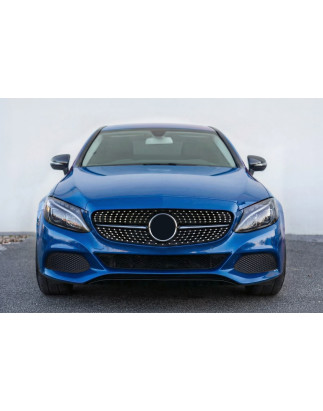 MERCEDES C-CLASS W205 2014-2018 PRE-RESTYLING MASCHERINA DIAMOND NERO (Cod. AP-47920_A4x4)