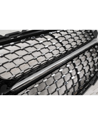MERCEDES C-CLASS W205 2014-2018 PRE-RESTYLING MASCHERINA DIAMOND NERO (Cod. AP-47920_A4x4)