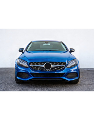 MERCEDES C-CLASS W205 2014-2018 PRE-RESTYLING MASCHERINA DIAMOND ARGENTO (Cod. AP-47921_A4x4)