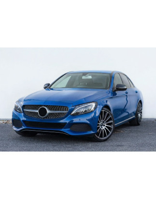 MERCEDES C-CLASS W205 2014-2018 PRE-RESTYLING MASCHERINA DIAMOND ARGENTO (Cod. AP-47921_A4x4)