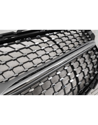 MERCEDES C-CLASS W205 2014-2018 PRE-RESTYLING MASCHERINA DIAMOND ARGENTO (Cod. AP-47921_A4x4)