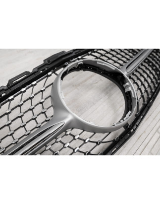 MERCEDES C-CLASS W205 2014-2018 PRE-RESTYLING MASCHERINA DIAMOND ARGENTO (Cod. AP-47921_A4x4)
