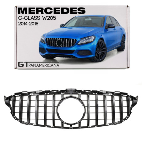 MERCEDES C-CLASS W205 2014-2018 PRE-RESTYLING MASCHERINA GT ARGENTO (Cod. AP-47923_A4x4)