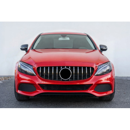 MERCEDES C-CLASS W205 2014-2018 PRE-RESTYLING MASCHERINA GT ARGENTO (Cod. AP-47923_A4x4)