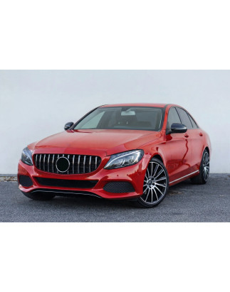 MERCEDES C-CLASS W205 2014-2018 PRE-RESTYLING MASCHERINA GT ARGENTO (Cod. AP-47923_A4x4)