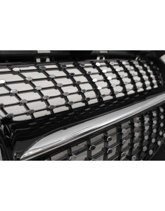 MERCEDES CLA C117 W117 2017-2019 RESTYLING MASCHERINA DIAMOND NERO (Cod. AP-47924_A4x4)