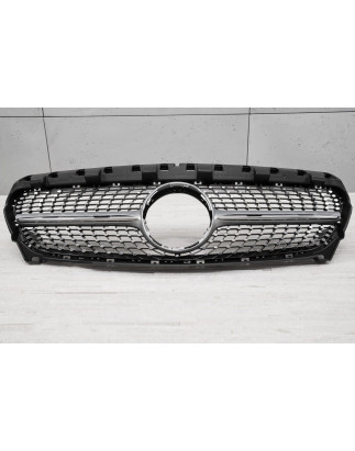 MERCEDES CLA C117 W117 2013-2017 PRE-RESTYLING MASCHERINA DIAMOND ARGENTO (Cod. AP-47926_A4x4)