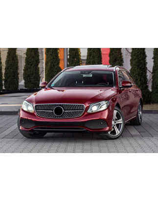 MERCEDES E-CLASS W213 2016-2020 PRE-RESTYLING MASCHERINA DIAMOND NERO CON TELECAMERA (Cod. AP-47928_