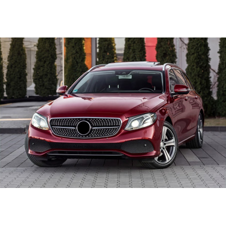 MERCEDES E-CLASS W213 2016-2020 PRE-RESTYLING MASCHERINA DIAMOND NERO CON TELECAMERA (Cod. AP-47928_