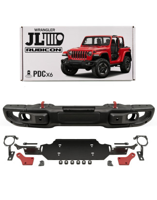 JEEP WRANGLER JL/JLU 2018+ PARAURTI ANTERIORE IN ACCIAIO RUBICON 6XPDC 82215121AI (Cod. AP-48279_A4x