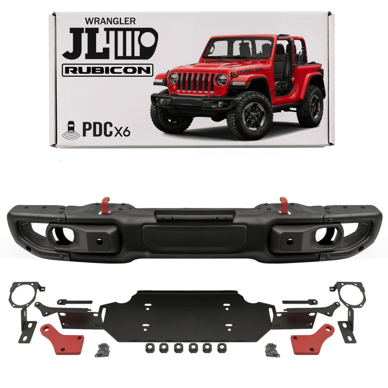 JEEP WRANGLER JL/JLU 2018+ PARAURTI ANTERIORE IN ACCIAIO RUBICON 6XPDC 82215121AI (Cod. AP-48279_A4x