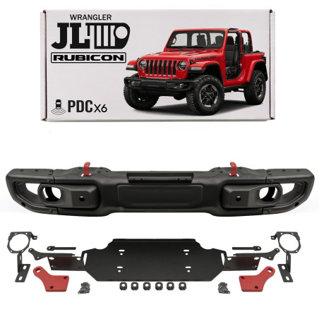 JEEP WRANGLER JL/JLU 2018+ PARAURTI ANTERIORE IN ACCIAIO RUBICON 6XPDC 82215121AI (Cod. AP-48279_A4x