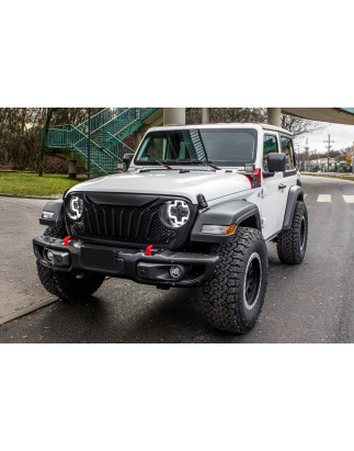 JEEP WRANGLER JL/JLU 2018+ PARAURTI ANTERIORE IN ACCIAIO RUBICON 6XPDC 82215121AI (Cod. AP-48279_A4x