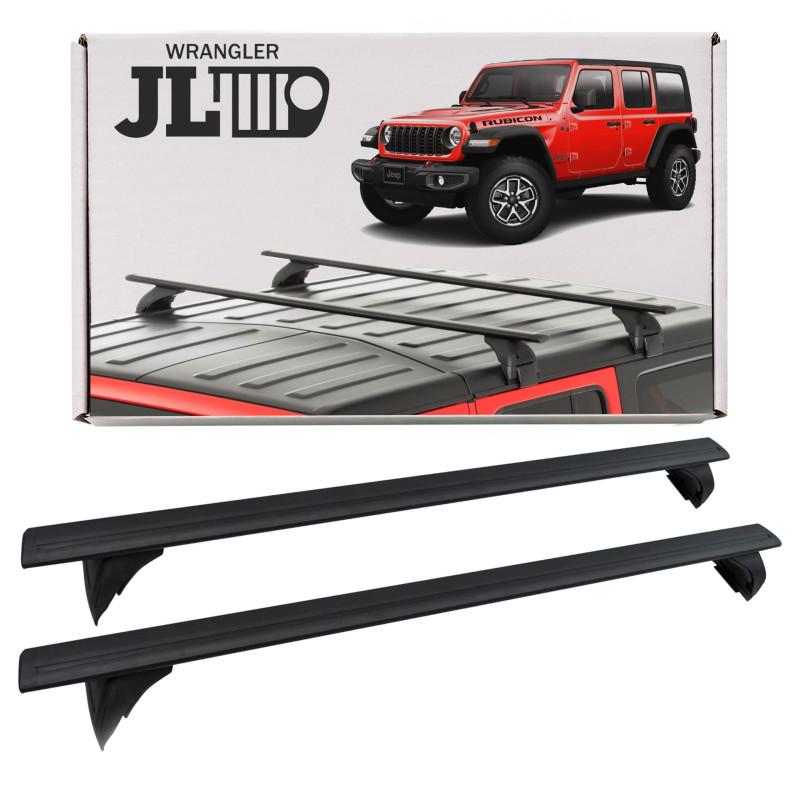 JEEP WRANGLER JL 2018+ BARRE TRASVERSALI MONTATI PER TETTO OEM 82215387AAB/82215387B (Cod. AP-48308_