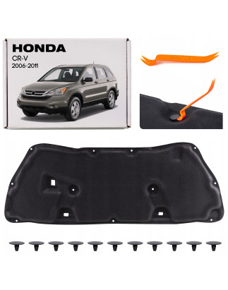 HONDA CR-V III 2006-2011 PANNELLO FONOASSORBENTE COFANO 74141SWAA00 + CLIP (Cod. AP-50280_A4x4)