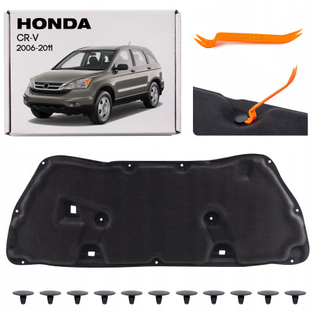 HONDA CR-V III 2006-2011 PANNELLO FONOASSORBENTE COFANO 74141SWAA00 + CLIP (Cod. AP-50280_A4x4)
