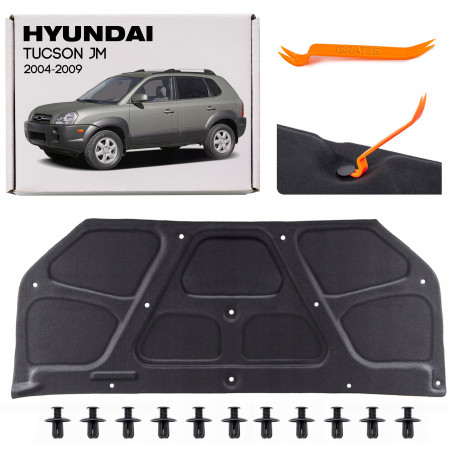 HYUNDAI TUCSON E JM 2004-2009 PANNELLO FONOASSORBENTE COFANO 664002E020 (Cod. AP-50284_A4x4)
