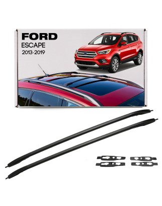 FORD KUGA II 2013-2019 BARRE LONGITUDINALI TETTO NERI STILE OEM DJ5Z7855100BA (Cod. AP-50293_A4x4)