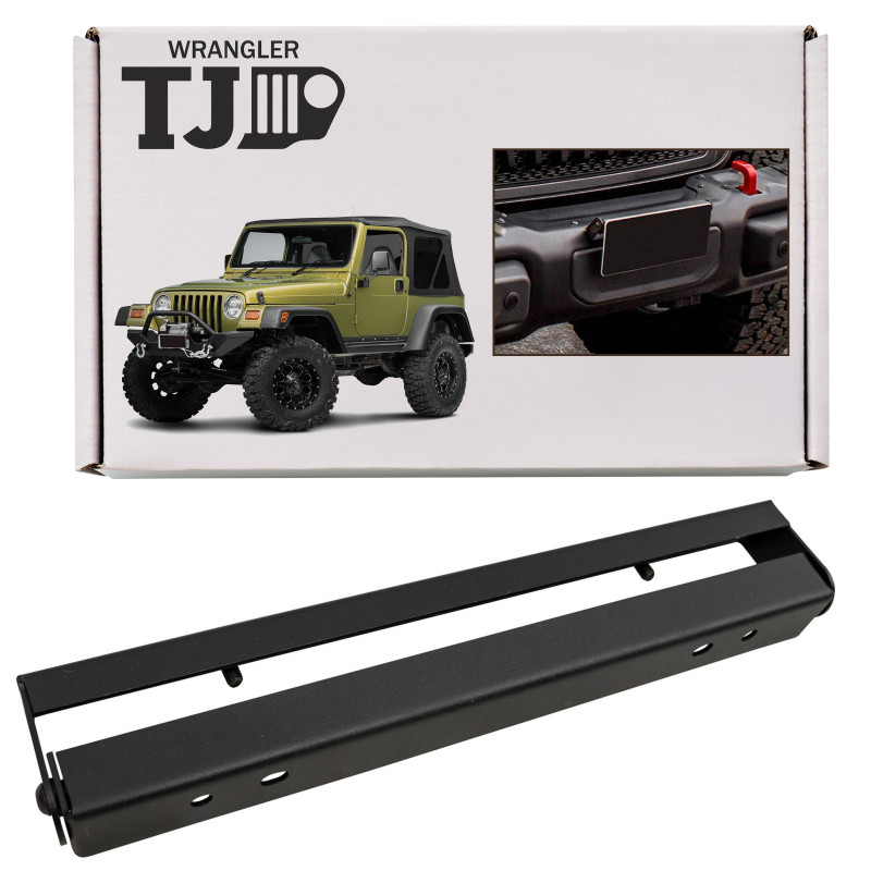 JEEP WRANGLER YJ/TJ APRIBILI IN ACCIAIO SUPPORTO TARGA PER VERRICELLO (Cod. AP-50430_A4x4)