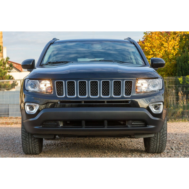 JEEP COMPASS E MK49 2011-2017 RESTYLING LIMITED CROMATI PROTEZIONI ANTERIORI FENDINEBBIA (Cod. AP-50