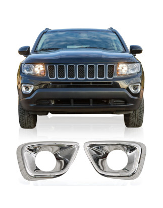 JEEP COMPASS E MK49 2011-2017 RESTYLING LIMITED CROMATI PROTEZIONI ANTERIORI FENDINEBBIA (Cod. AP-50
