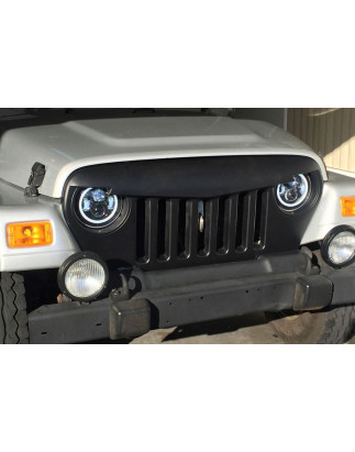 JEEP WRANGLER TJ 1996-2006 MASCHERINA MASCHERINA RADIATORE MODELLO SKULL (Cod. AP-50438_A4x4)