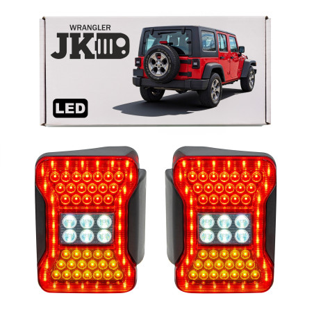 JEEP WRANGLER JK 2007-2018 FANALI POSTERIORI LED STILE PER JL (Cod. AP-50444_A4x4)