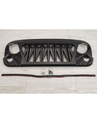 JEEP WRANGLER JK 2007-2018 MASCHERINA ANTERIORE MODELLO VIPER (Cod. AP-50445_A4x4)