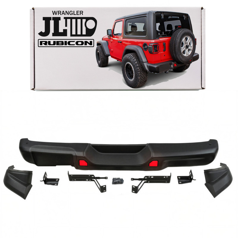 JEEP WRANGLER JL 2018+ PARAURTI POSTERIORE RUBICON IN ACCIAIO SENZA PDC 82215342AF (Cod. AP-50457_A4