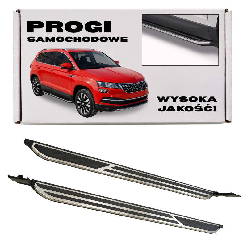 SKODA KAROQ 2017+ PEDANE LATERALI SOTTOPORTA (Cod. AP-50465_A4x4)