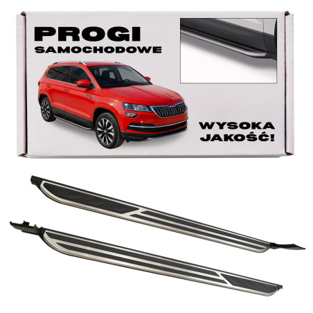 SKODA KAROQ 2017+ PEDANE LATERALI SOTTOPORTA (Cod. AP-50465_A4x4)