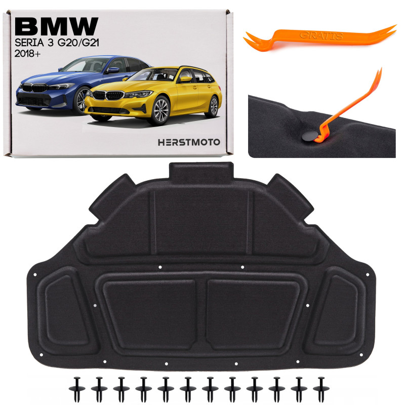 BMW SERIA 3 G20/G21 2018+ PANNELLO FONOASSORBENTE COFANO 51487434845 (Cod. AP-50466_A4x4)