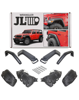 JEEP WRANGLER JL 2018+ KIT ALLARGAMENTI PARAFANGHI E INTERNI PASSARUOTA HIGH TOP ABS ANTERIORE+POSTE