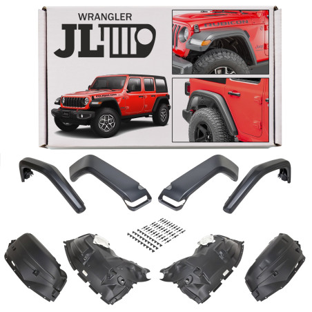 JEEP WRANGLER JL 2018+ KIT ALLARGAMENTI PARAFANGHI E INTERNI PASSARUOTA HIGH TOP ABS ANTERIORE+POSTE