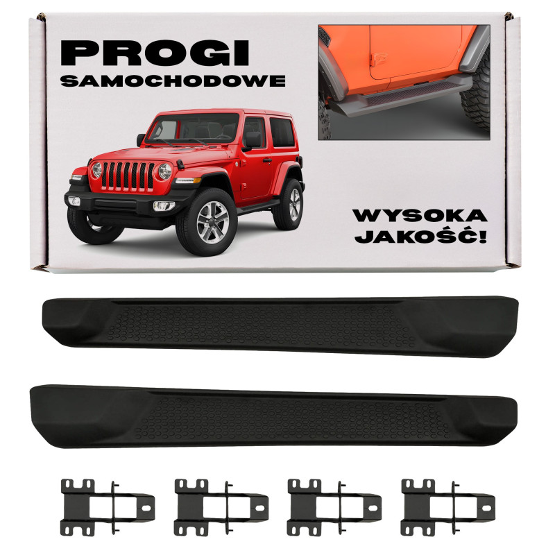JEEP WRANGLER JL 2018+ 2D PEDANE LATERALI SOTTOPORTA OEM 82215145 (Cod. AP-50564_A4x4)