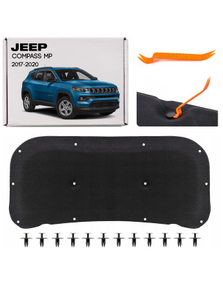 JEEP COMPASS II MP 2017-2020 PRE-RESTYLING PANNELLO FONOASSORBENTE COFANO 68244280AA + CLIP (Cod. AP