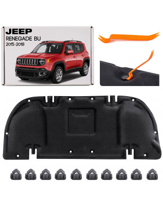 JEEP RENEGADE E BU 2015-2018 PRE-RESTYLING PANNELLO FONOASSORBENTE COFANO KIT CON CLIP 05202976200 (