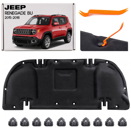 JEEP RENEGADE E BU 2015-2018 PRE-RESTYLING PANNELLO FONOASSORBENTE COFANO KIT CON CLIP 05202976200 (