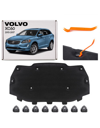 VOLVO XC60 E 2013-2017 RESTYLING PANNELLO FONOASSORBENTE COFANO CON KIT CLIP 31402485 (Cod. AP-50641