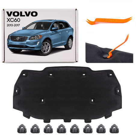 VOLVO XC60 E 2013-2017 RESTYLING PANNELLO FONOASSORBENTE COFANO CON KIT CLIP 31402485 (Cod. AP-50641