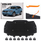 VOLVO XC60 E 2013-2017 RESTYLING PANNELLO FONOASSORBENTE COFANO CON KIT CLIP 31402485 (Cod. AP-50641