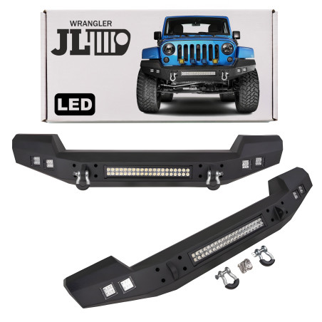 JEEP WRANGLER JL 2018+ PARAURTI ANTERIORE KRAIT CON LED (Cod. AP-50650_A4x4)