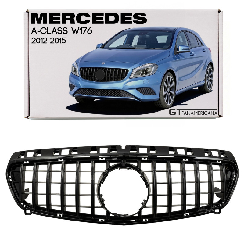 MERCEDES A-CLASS W176 2012-2015 PRE-RESTYLING MASCHERINA GT PANAMERICANA NERO (Cod. AP-50659_A4x4)