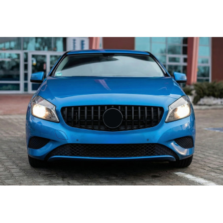 MERCEDES A-CLASS W176 2012-2015 PRE-RESTYLING MASCHERINA GT PANAMERICANA NERO (Cod. AP-50659_A4x4)