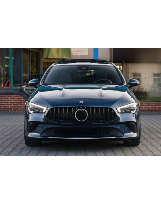MERCEDES CLA C118 X118 2019-2025 CON TELECAMERA E PDC X2 MASCHERINA GT PANAMERICANA NERO (Cod. AP-50