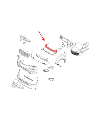 HYUNDAI SANTA FE III DM 2012-2018 TRAVERSA PARAURTI ANTERIORE 865302W100 (Cod. AP-50750_A4x4)