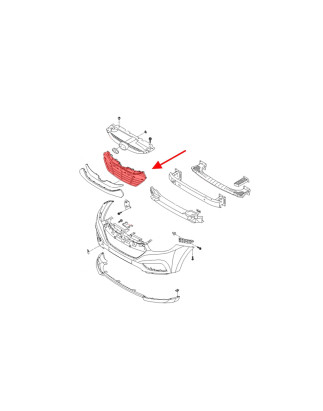 HYUNDAI IX35 LM 2010-2015 GRIGLIA ANTERIORE PARAURTI 865612Y000 (Cod. AP-50755_A4x4)