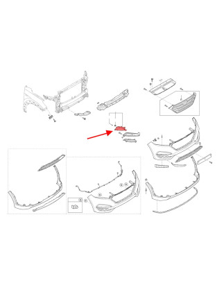 HYUNDAI TUCSON III TL 2015-2018 PRE-RESTYLING FENDINEBBIA ANTERIORE DESTRA 92202D7000 (Cod. AP-50762