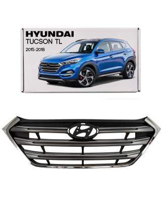 HYUNDAI TUCSON III TL 2015-2018 PRE-RESTYLING MASCHERINA RADIATORE MASCHERINA CROMATO 86350D7000 (Co