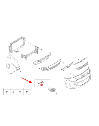 KIA RIO III UB 2011-2015 HATCHBACK PRE-RESTYLING FENDINEBBIA ANTERIORE DESTRA 922021W210 (Cod. AP-50